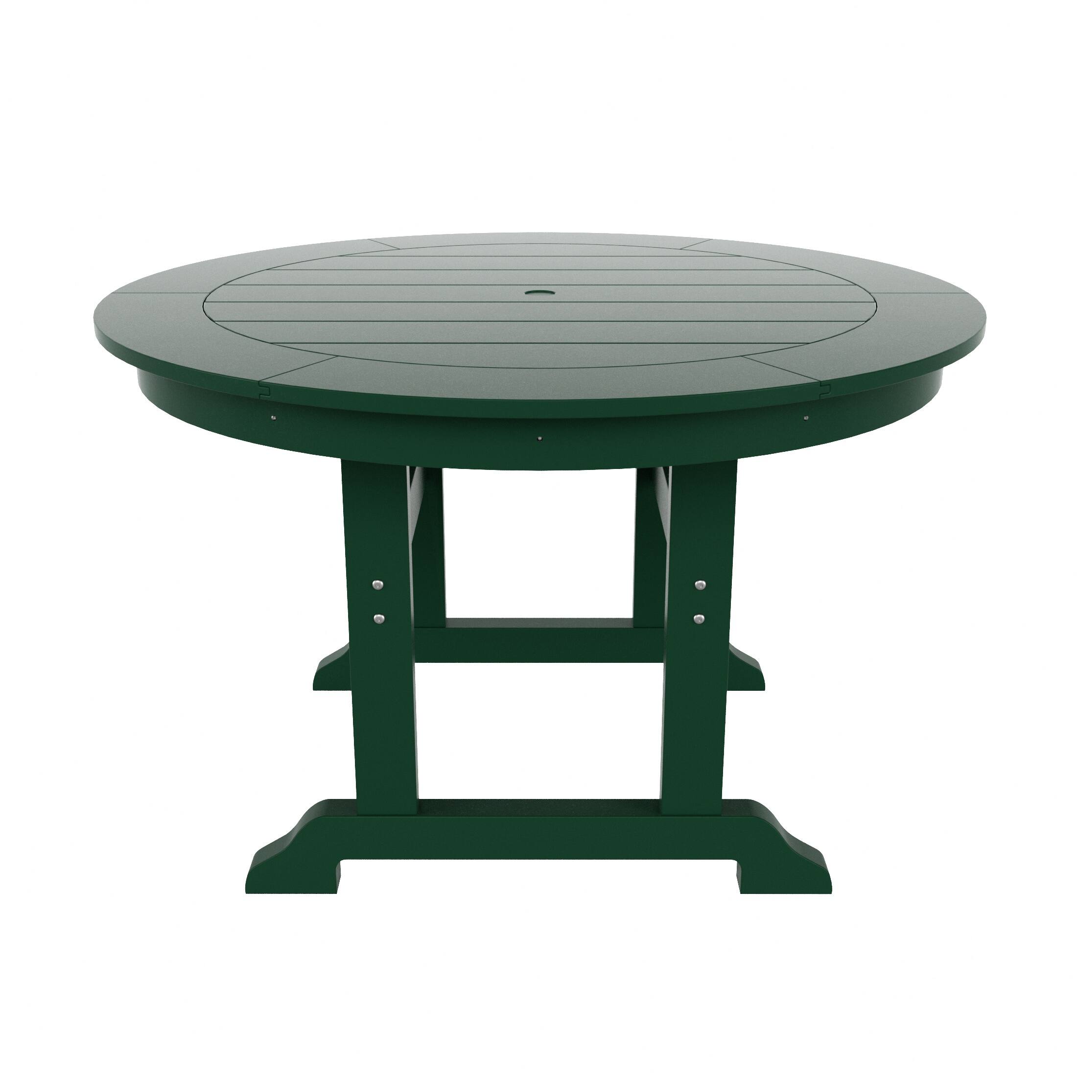 Back. WestinTrends - WestinTrends Malibu 47" Outdoor Patio Round Dining Table - Dark Green.