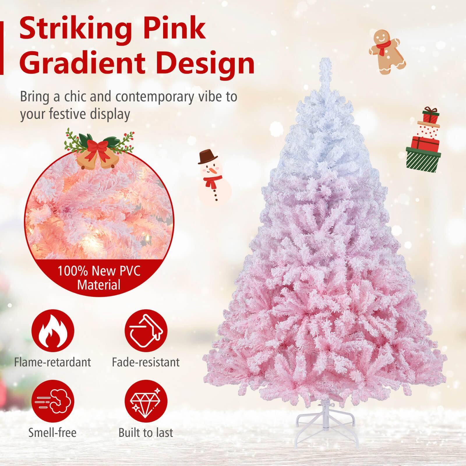 Striking Pink Gradient Design

Bring a chic and contemporary vibe to your festive display

100% New PVC Material

- Flame-retardant
- Fade-resistant
- Smell-free
- Built to last