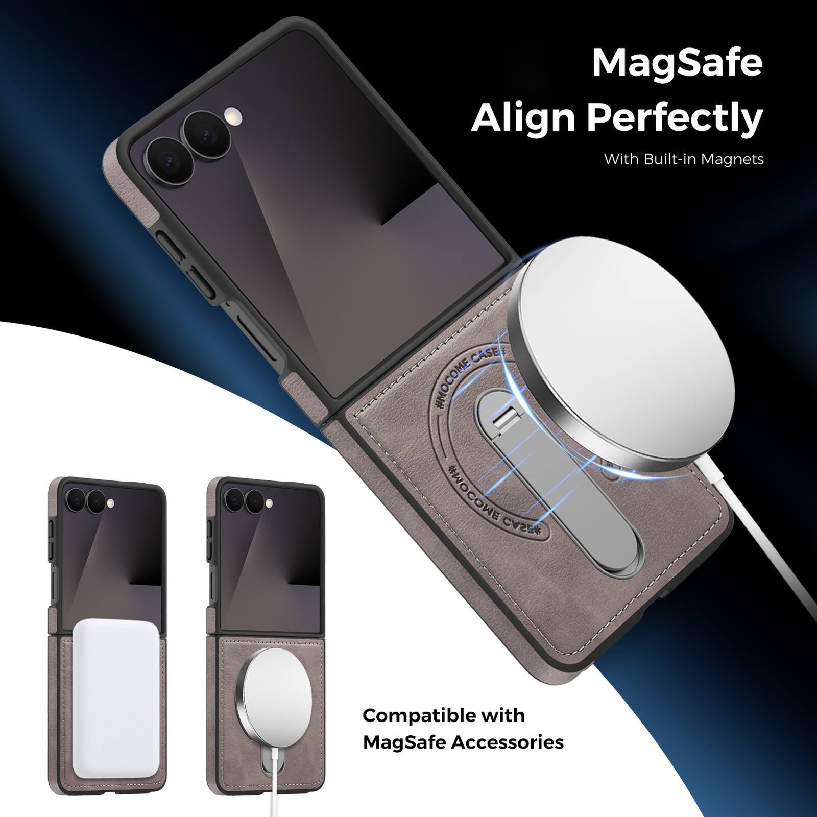 MagSafe Align Perfectly With Built-in Magnets  
CASE #MOCOME = #MOCOME CASE  
Compatible with MagSafe Accessories