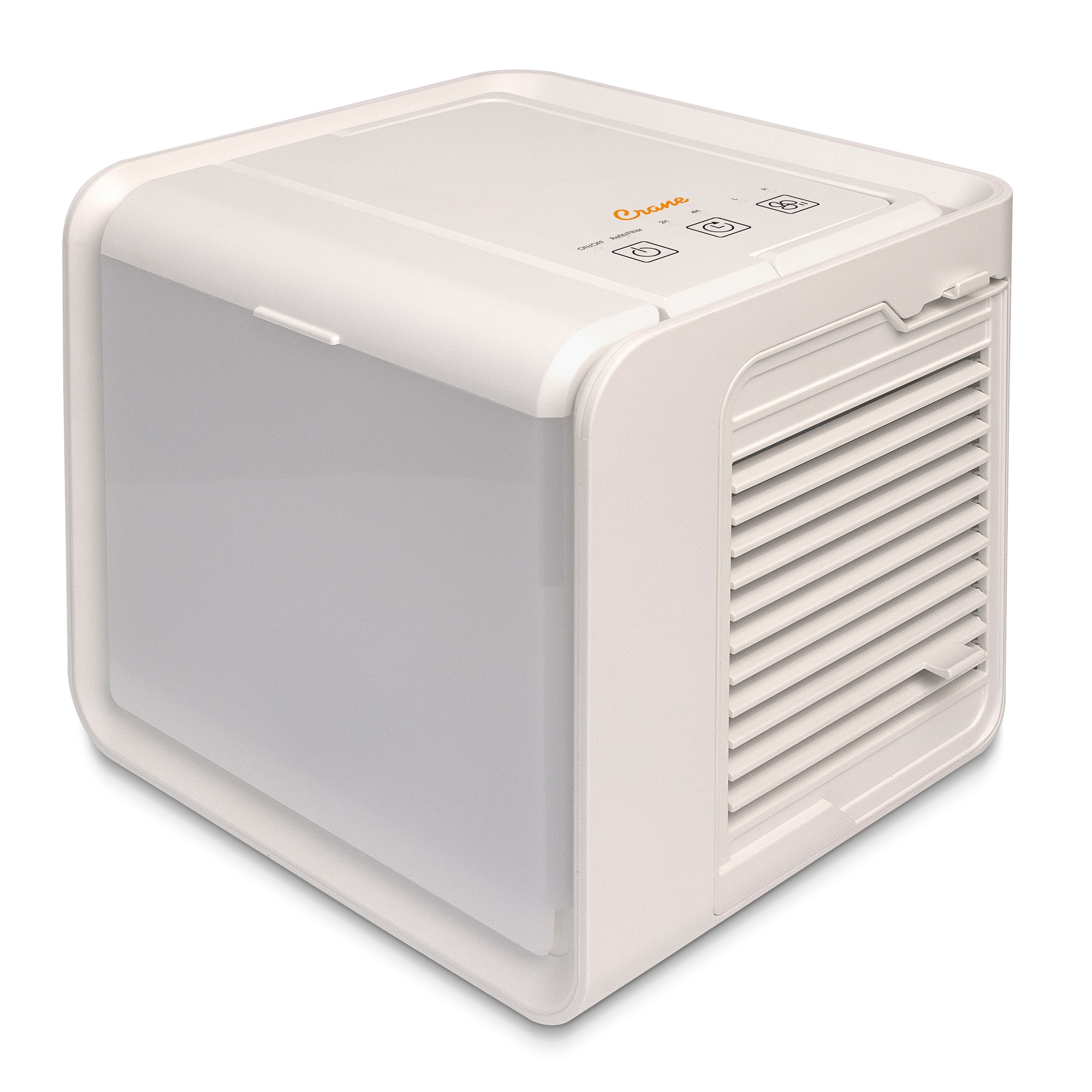 CRANE - Desktop Air Cooler & Humidifier - White - Front_Zoom