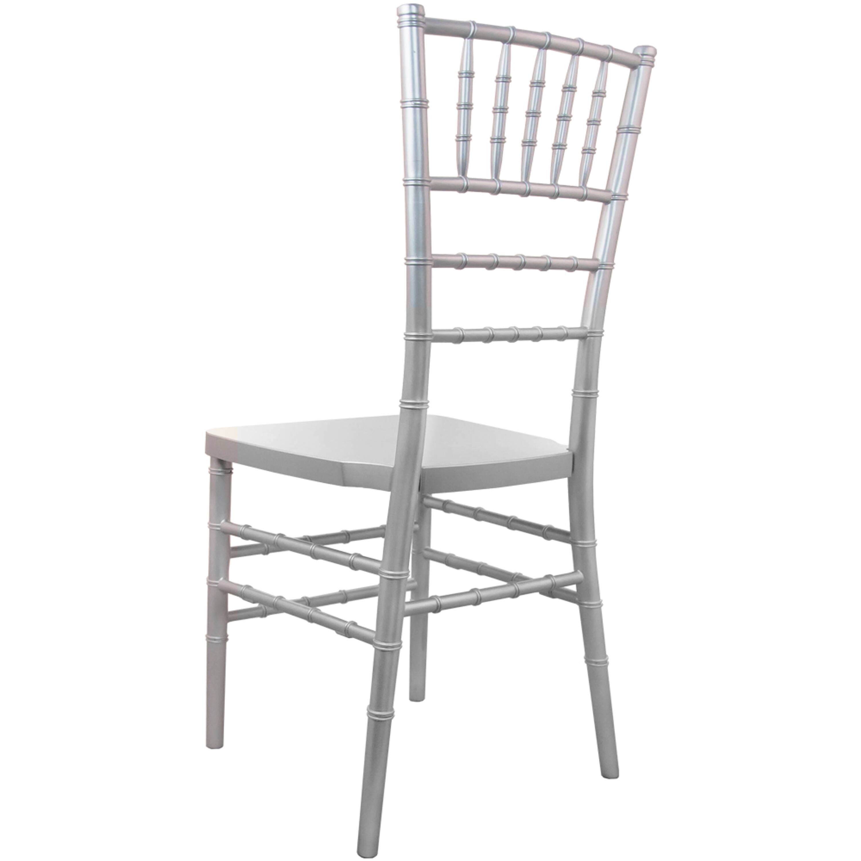 Alt View 1. Emma + Oliver - Resin Chiavari Chair - Silver.