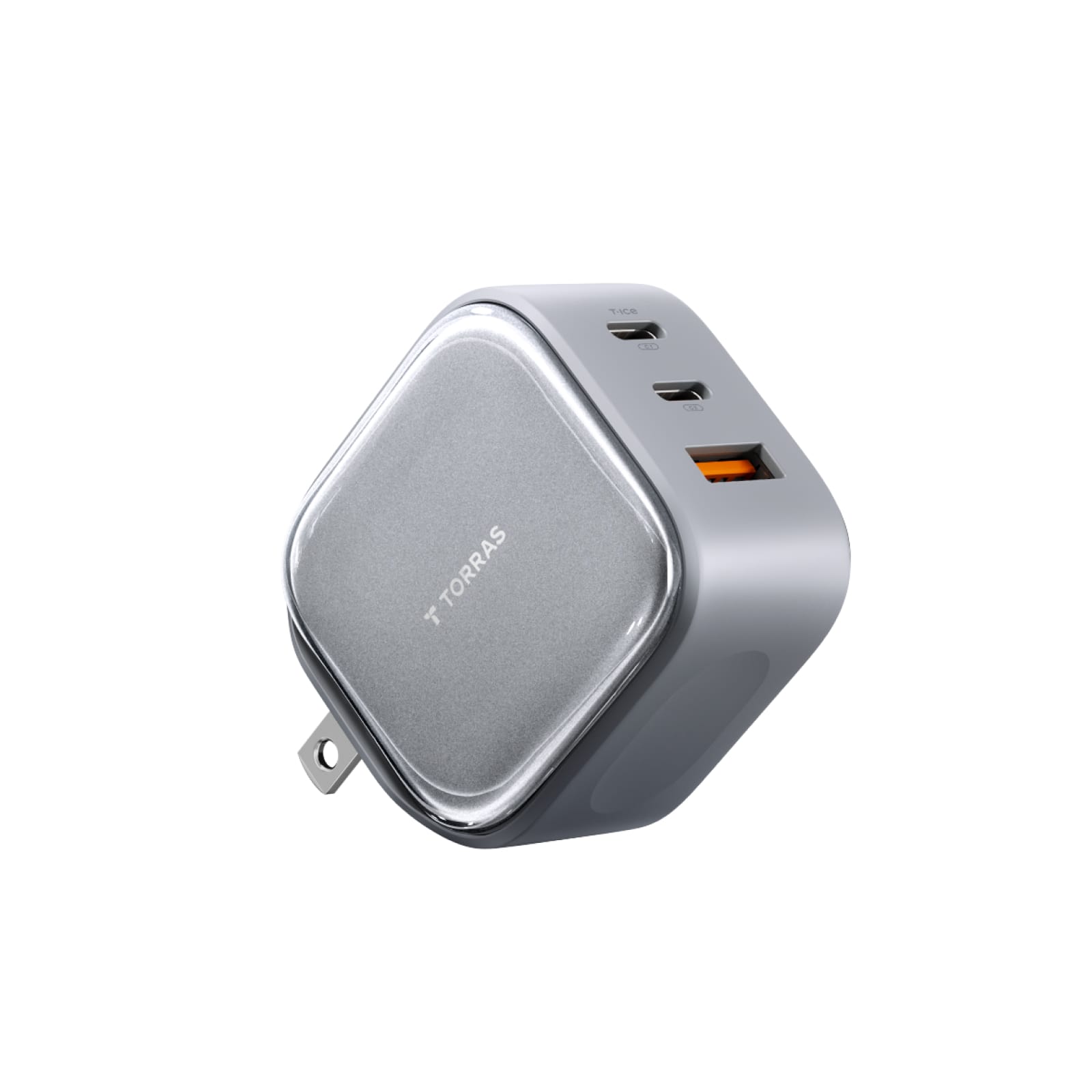 TORRAS - IceCore 67W GaN Wall Charger with 3 Ports – Dual USB-C + USB-A Fast Charging for Laptop, Tablet, Phone