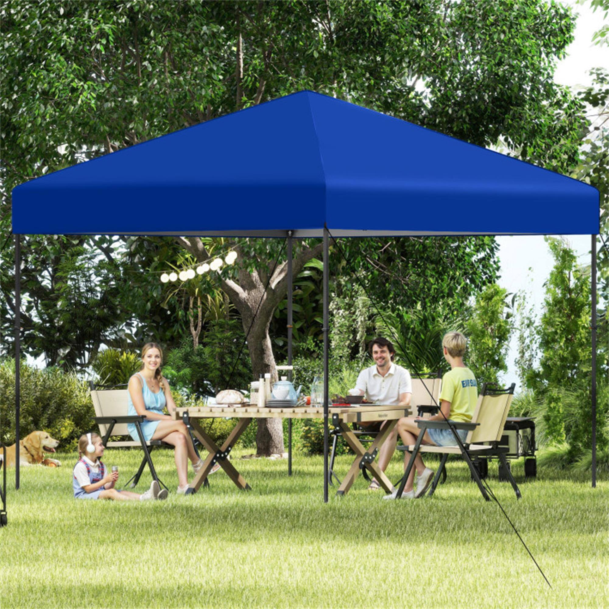 Alt View 2. Boyel Living - Blue Pop Up Canopy Tent 120-in W x 120-in D x 84-in H - Blue.