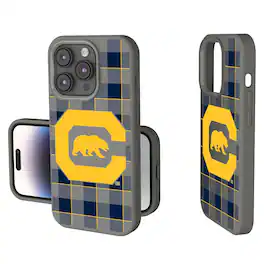 Keyscaper - NCAA - Cal Bears Plaid Soft Touch iPhone Case - 14 - Gray