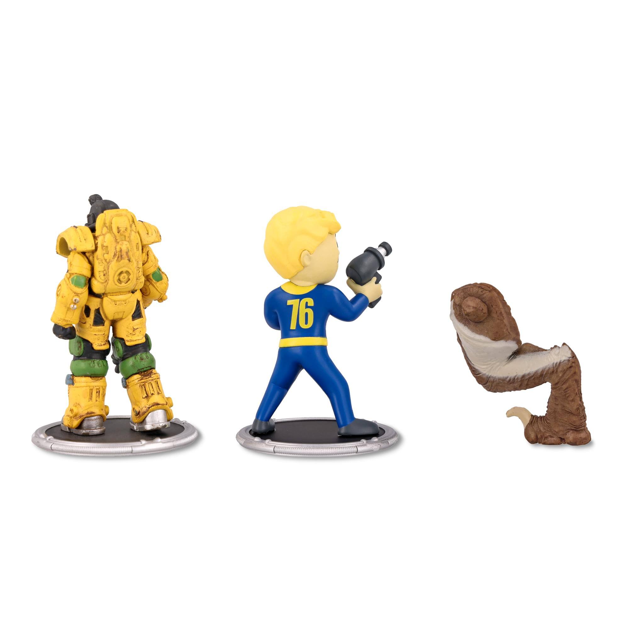 Alt View 2. Toynk - Fallout Excavator and Vault Boy (Gun) Mini Figure Set (Build-a-Figure Deathclaw) - Blue.