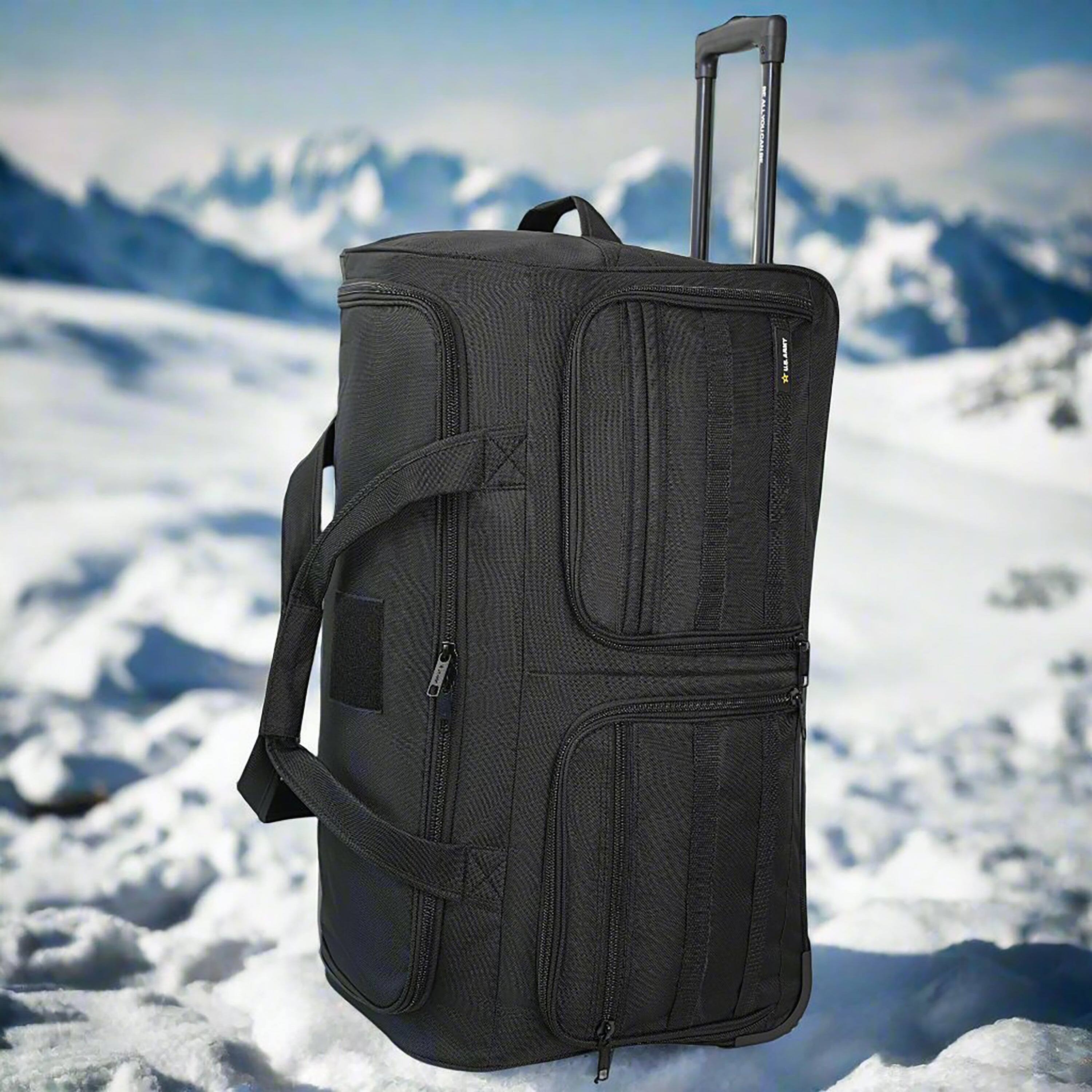 Alt View 1. US Army - ROMEO 28-inch Tactical Rolling Duffel - BLACK.