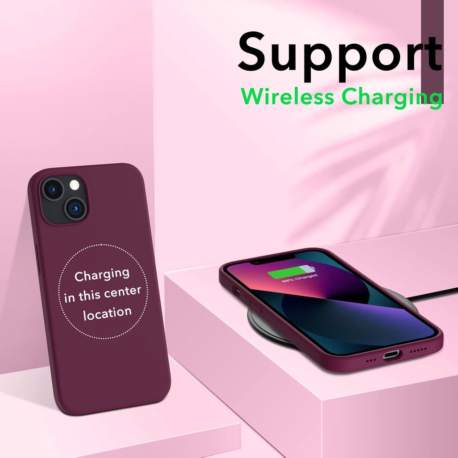 Support Wireless Charging Charging in this center location