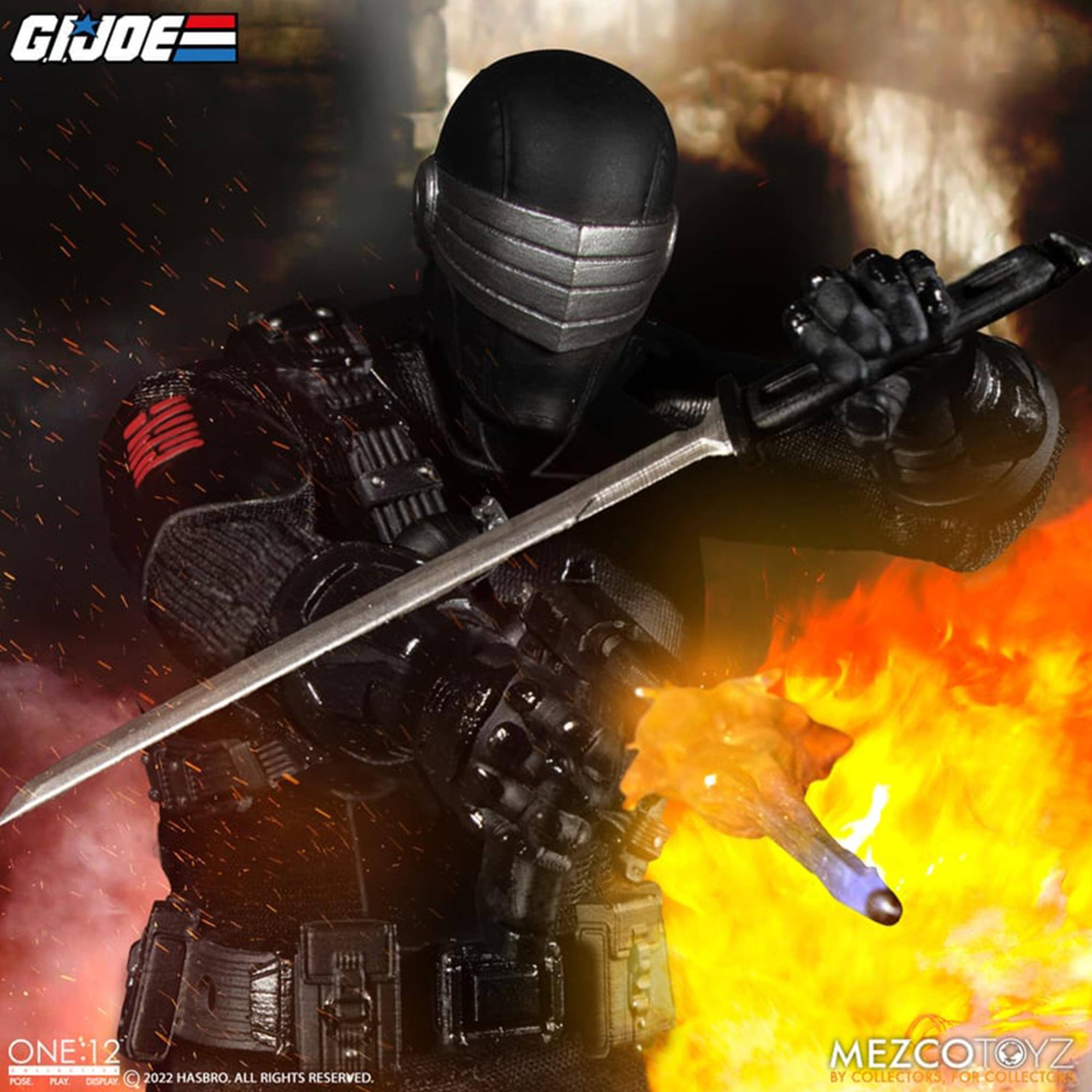 GI JOE ONE:12 C MEZCOTOYZ D POSE PLAT DISPLAY 2022 HASBRO. ALL RIGHTS RESERVED. BY COLLECTORS FOR COLLECTORS
