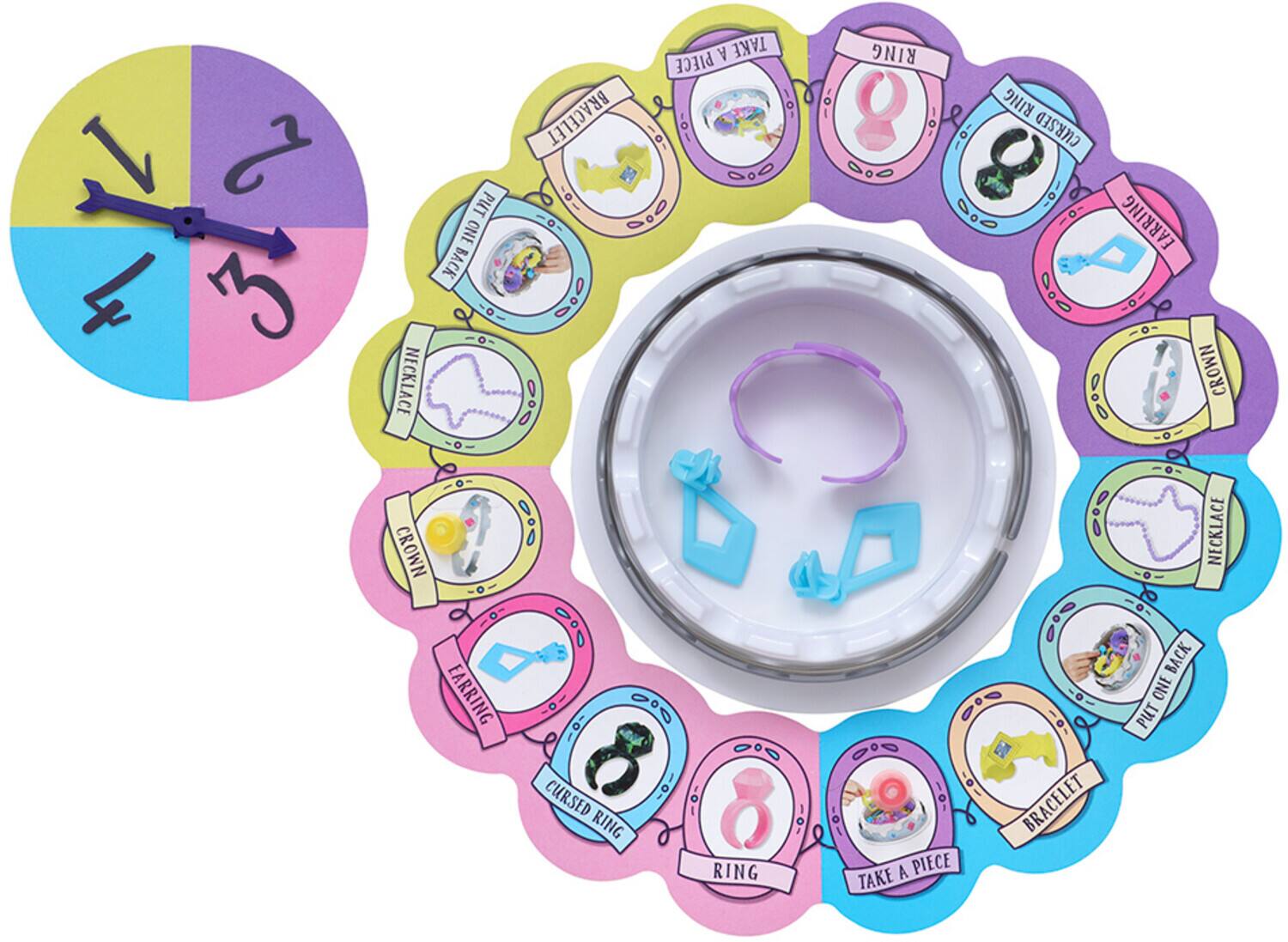 4 3 NECKLACE PUT ONE BACK BRACELET A TAKE PIECE RING RING CURSED 0- EARRING CROWN CROWN EARRING CURSED RING 0 8 RING 8g A PIECE TAKE i i BRACELET NECKLACE BACK ONE PUT