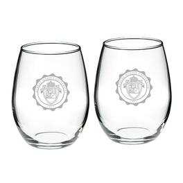 Jardine - Robert Morris Colonials 21oz. 2-Piece Stemless Wine Glass Set - Multicolor
