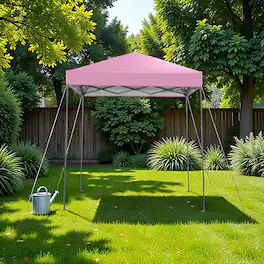 Hivvago - 6.6x6.6 Ft Quick Pop-Up Shade Canopy with UPF 50+ Sun Defense - Pink