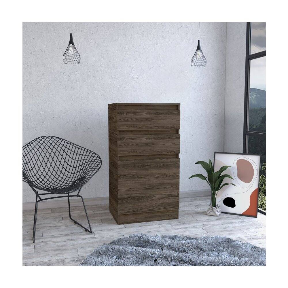 Alt View 1. TuHome - Kamelot Dresser Dark Walnut MDF - Brown.