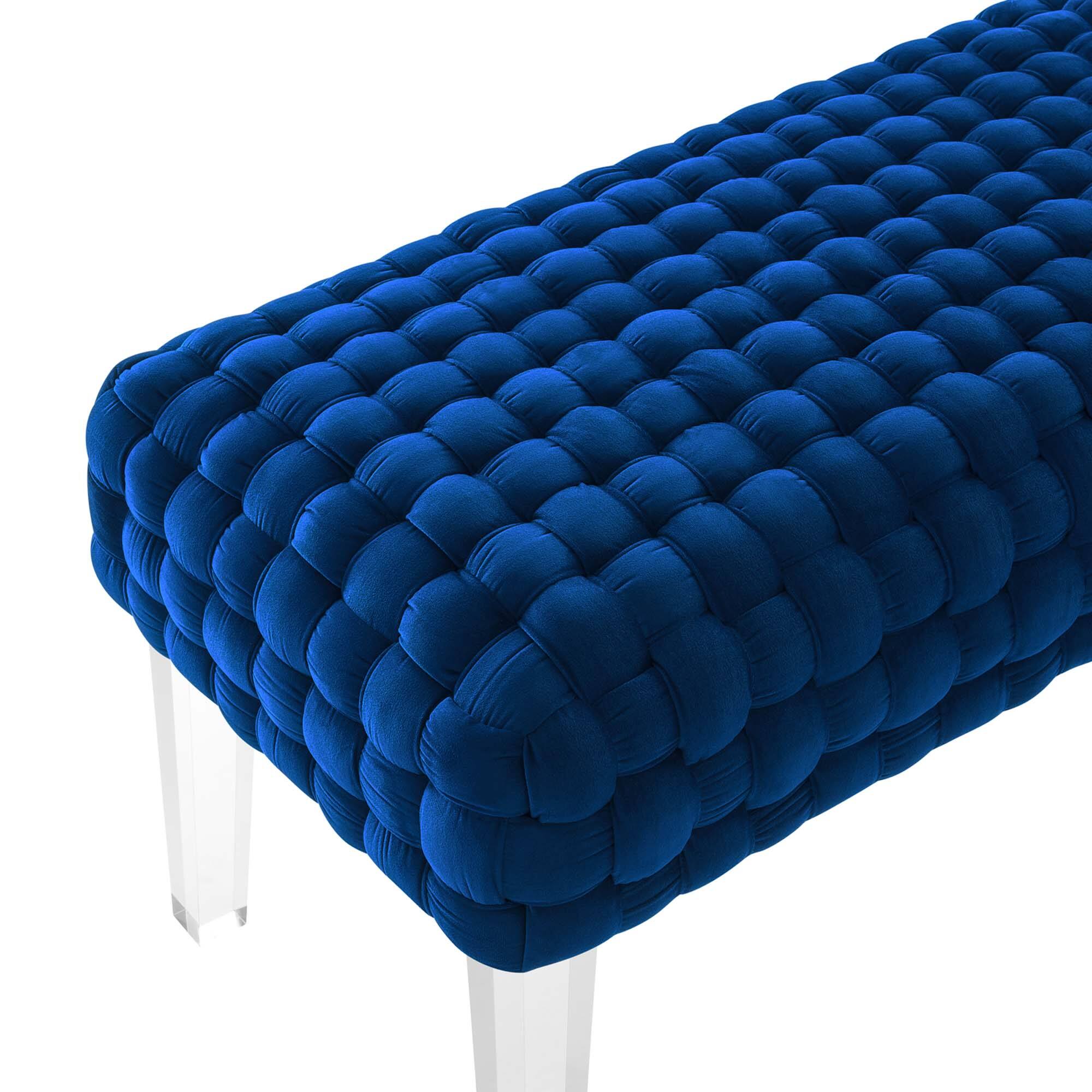 Alt View 3. Modway - Prologue Woven Performance Velvet Ottoman by Modway - EEI-5037-NAV.
