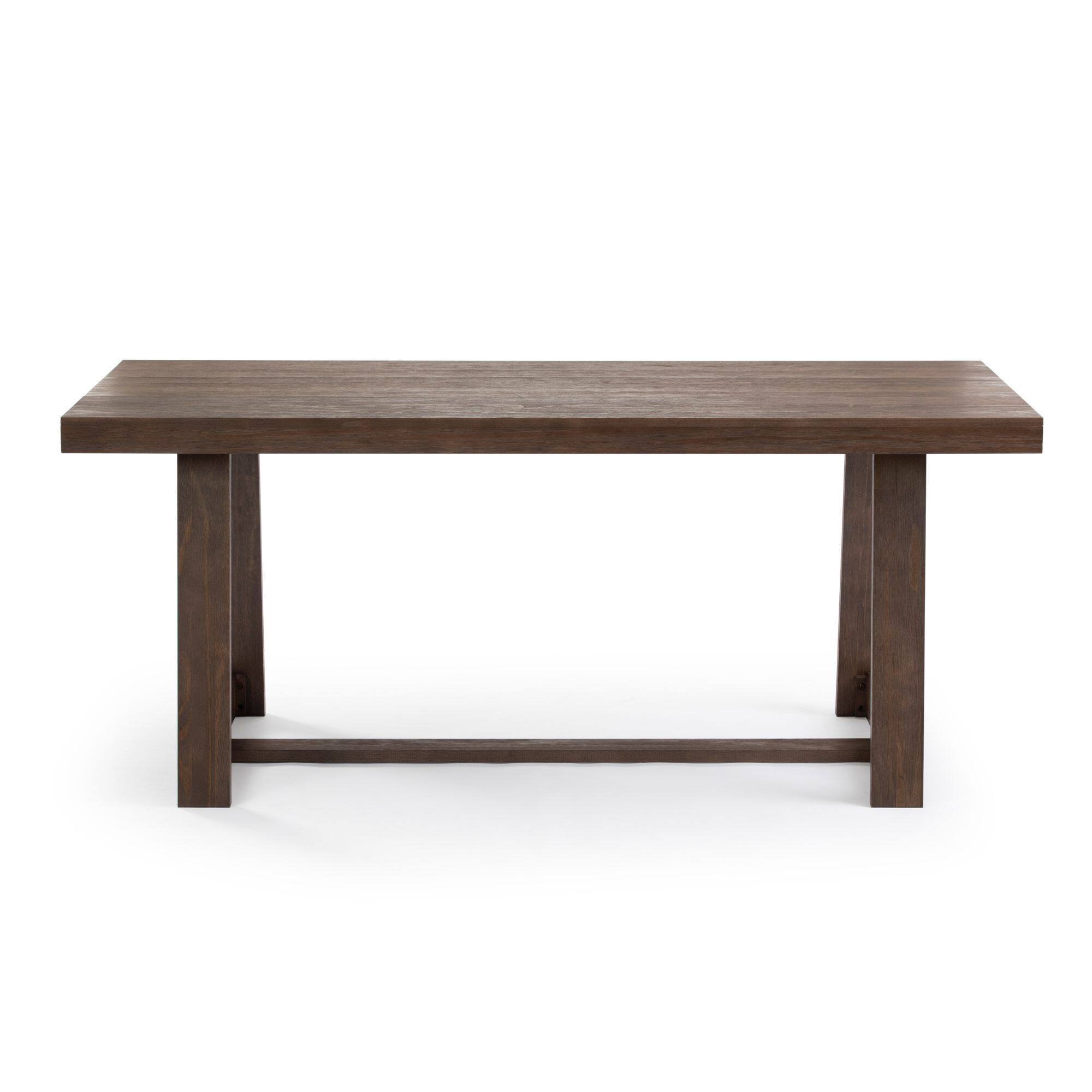Alt View 5. Plank+Beam - Classic Rectangular Dining Room Table (72in / 1830mm), Walnut Wirebrush - Walnut Wirebrush.