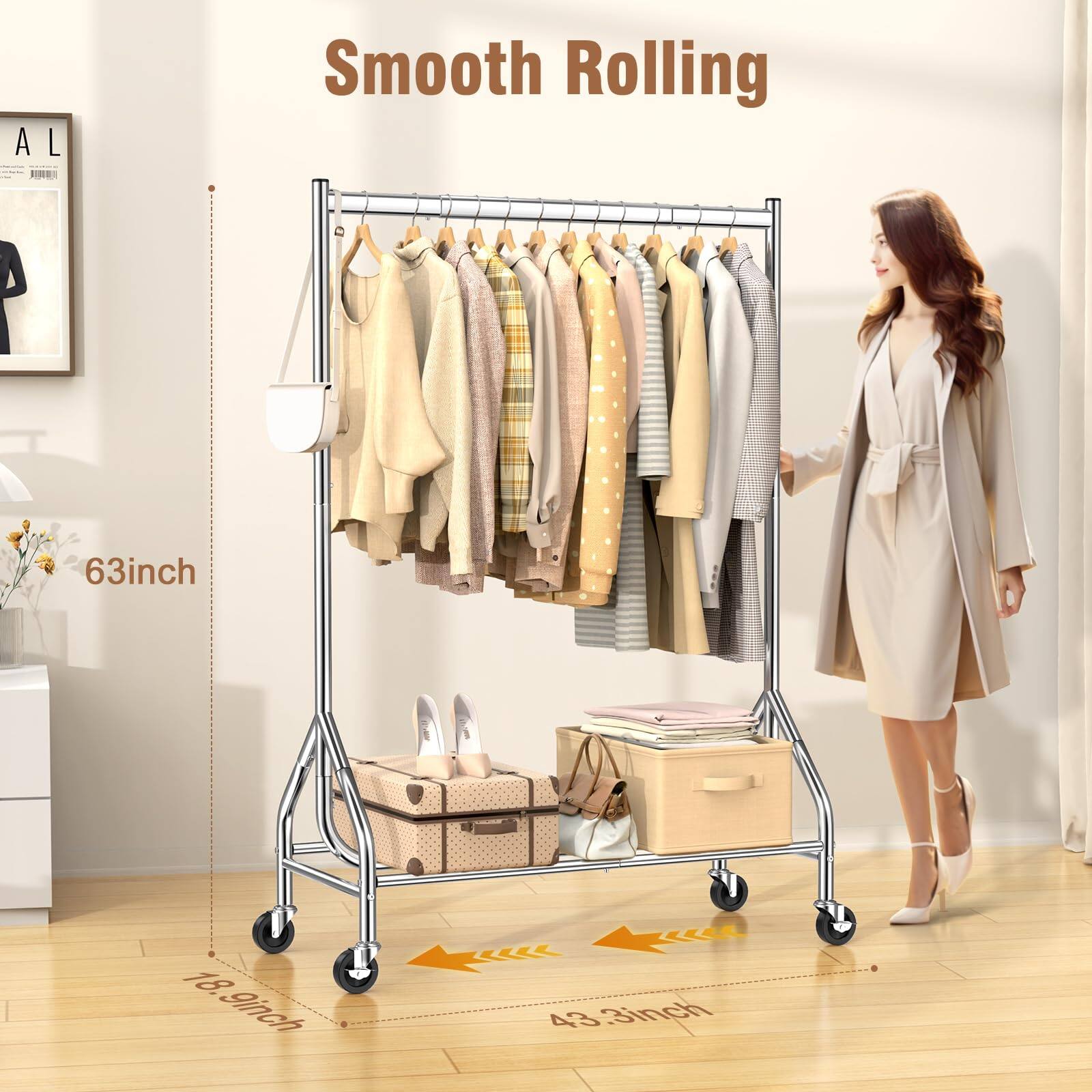 Smooth Rolling

63inch

18.9inch

43.3inch