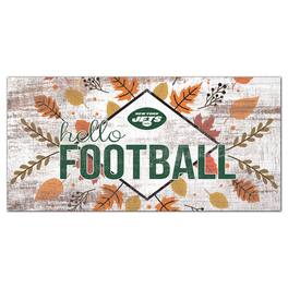 Fan Creations - 6'' x 12'' Hello Football Wall Art - White