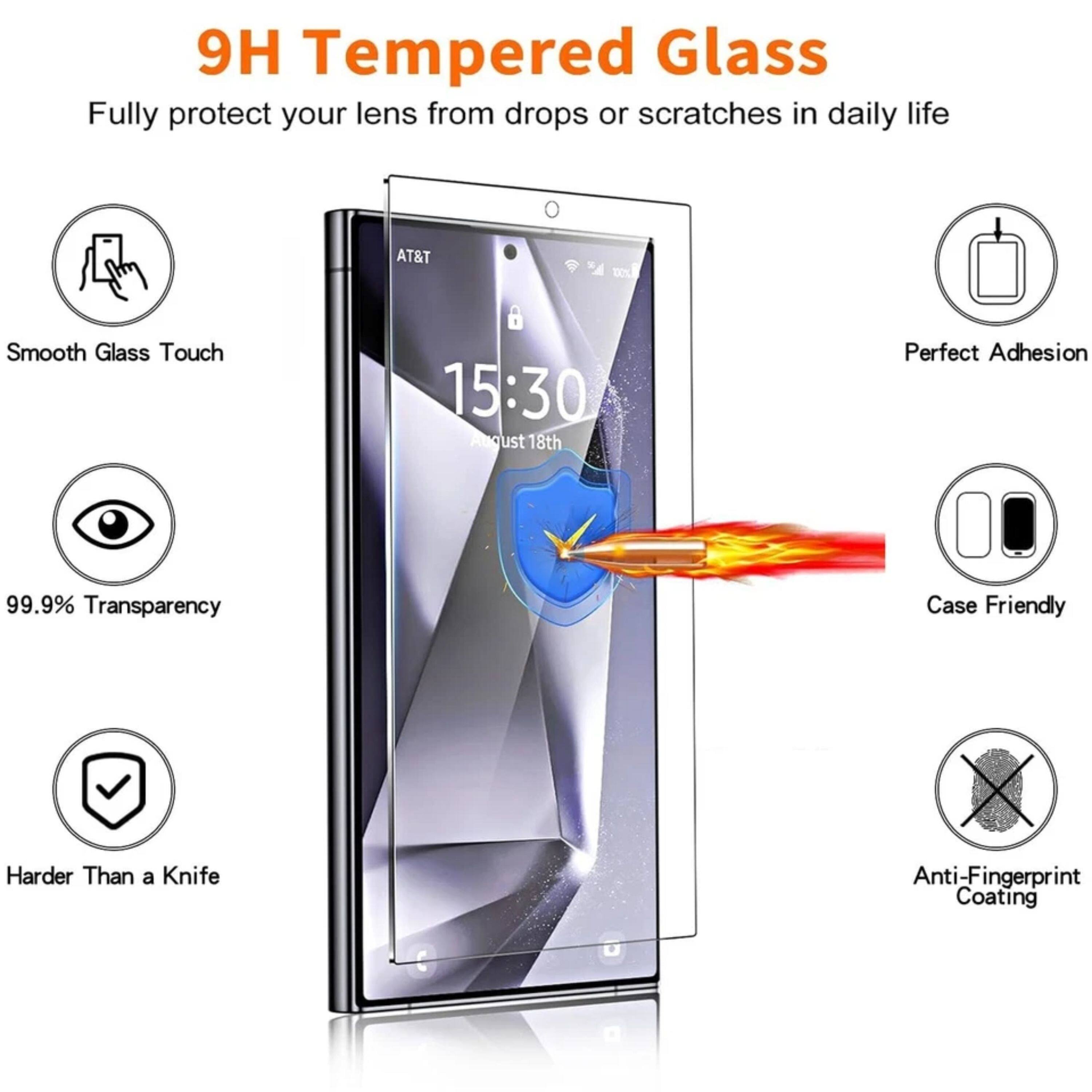 9H Tempered Glass

Fully protect your lens from drops or scratches in daily life

- Smooth Glass Touch
- 99.9% Transparency
- Harder Than a Knife
- Perfect Adhesion
- Case Friendly
- Anti-Fingerprint Coating
