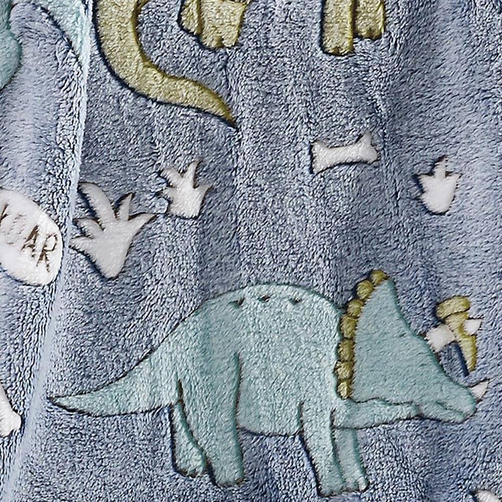Alt View 2. Noble House - Dino Friends Micro Plush All Season Throw Blanket 50" X 60" Light Blue by Plazatex - Multicolor.