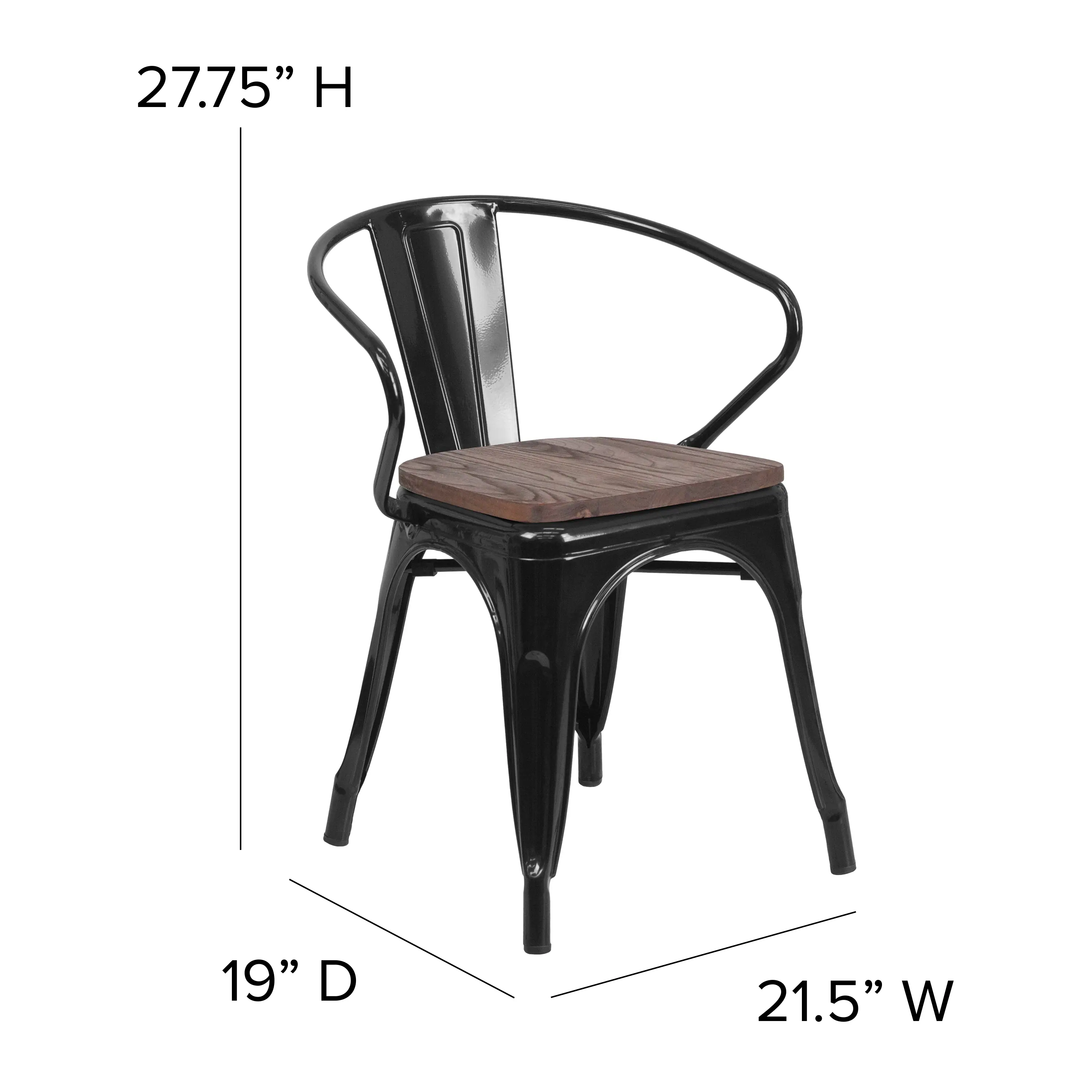 27.75" H  
19" D  
21.5" W
