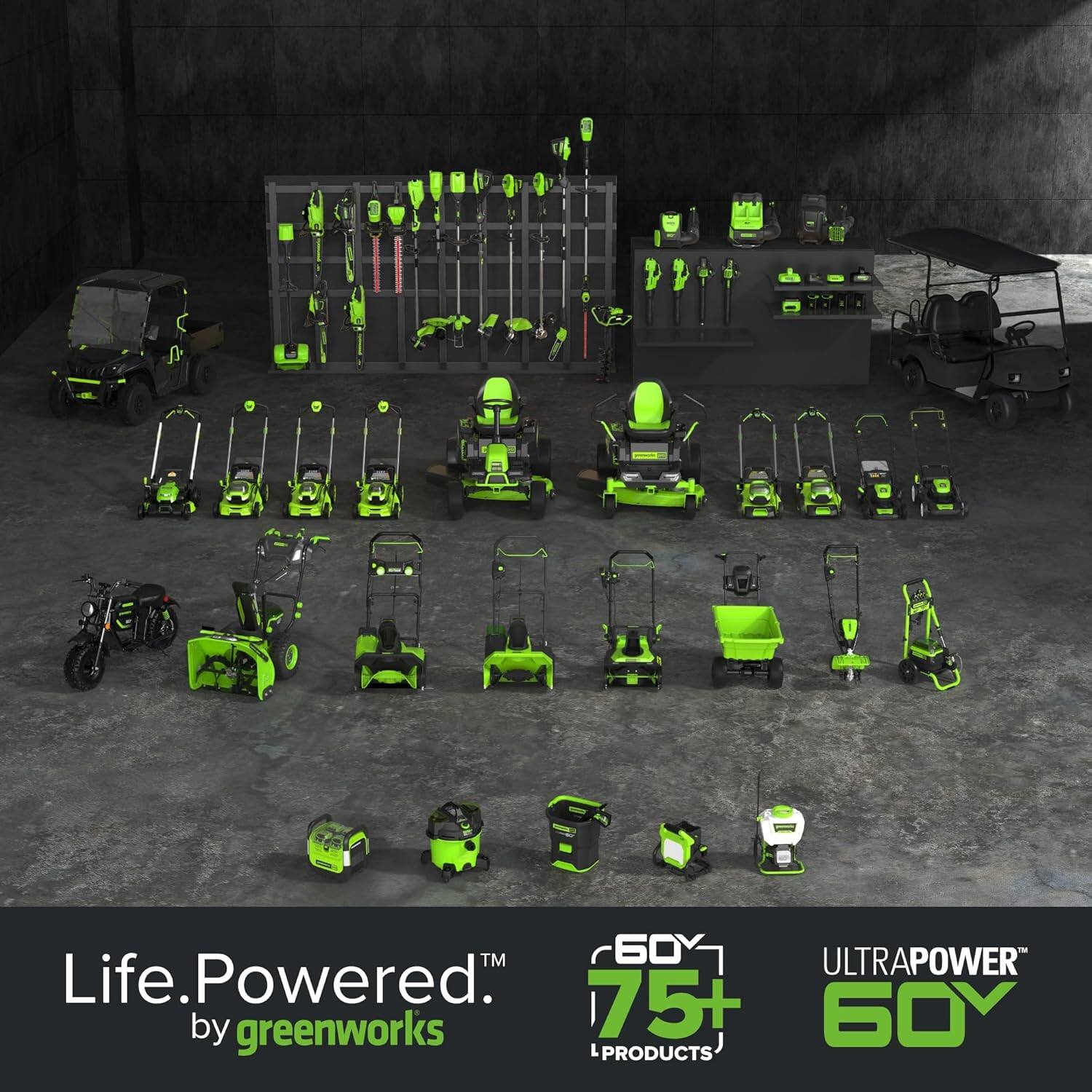 Life. Powered™ by greenworks

60+ ULTRAPOWER™

60+ 75+ PRODUCTS
