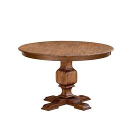 FurniFact - Rustic Round Dining Table - Multi-Color