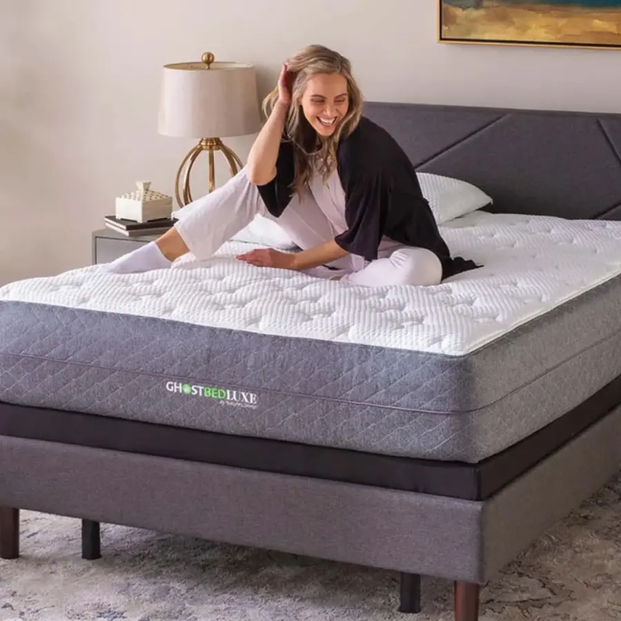 Alt View 22. Ghostbed - Luxe 13" Profile MF Mattress-King - White.