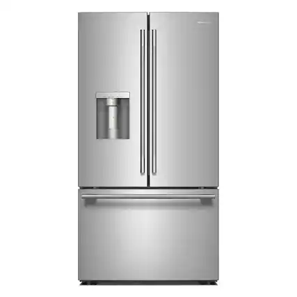 KitchenAid - 30 Cu. Ft. French Door Refrigerator with Exterior Water and Ice - Stainless Steel