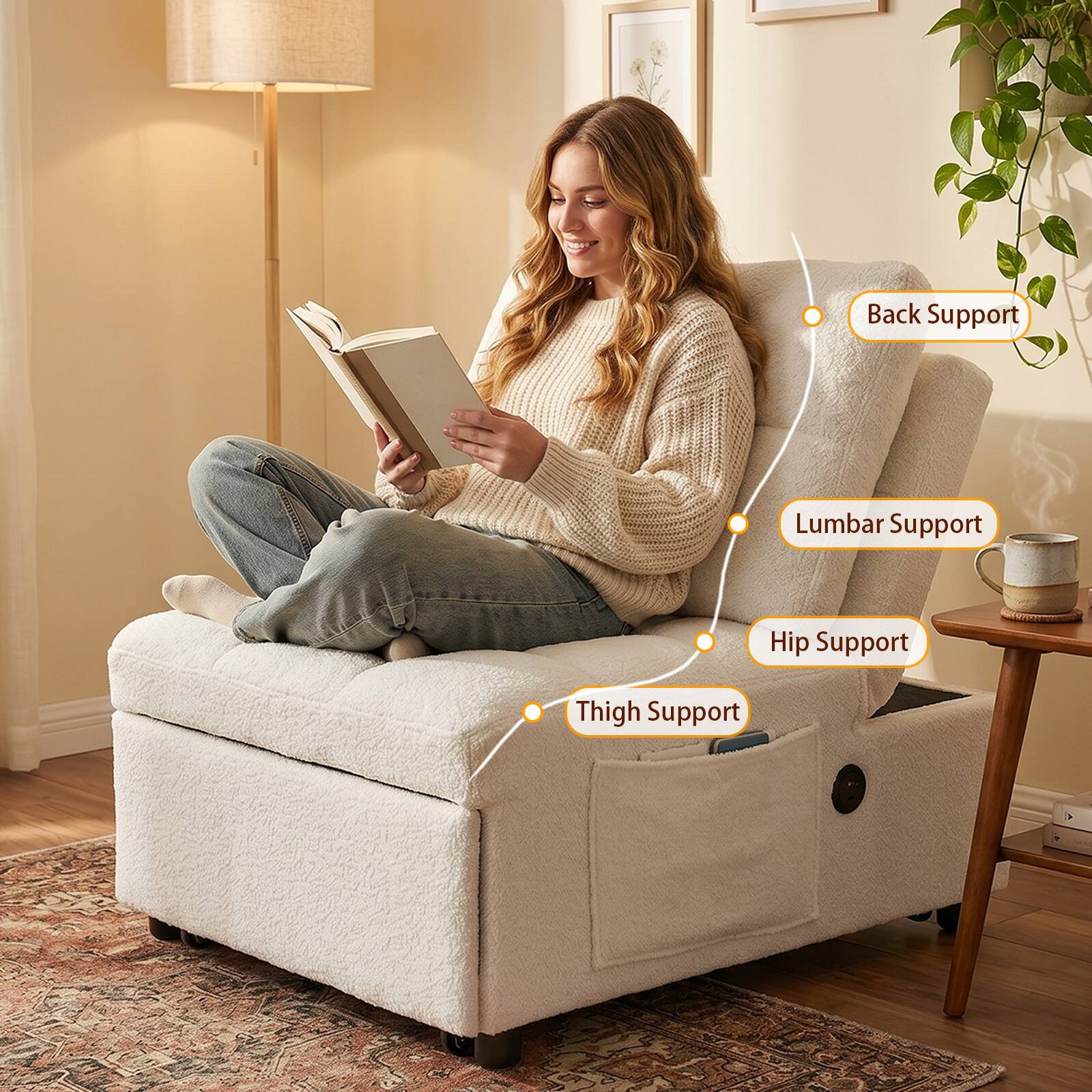 Back Support  
Lumbar Support  
Hip Support  
Thigh Support