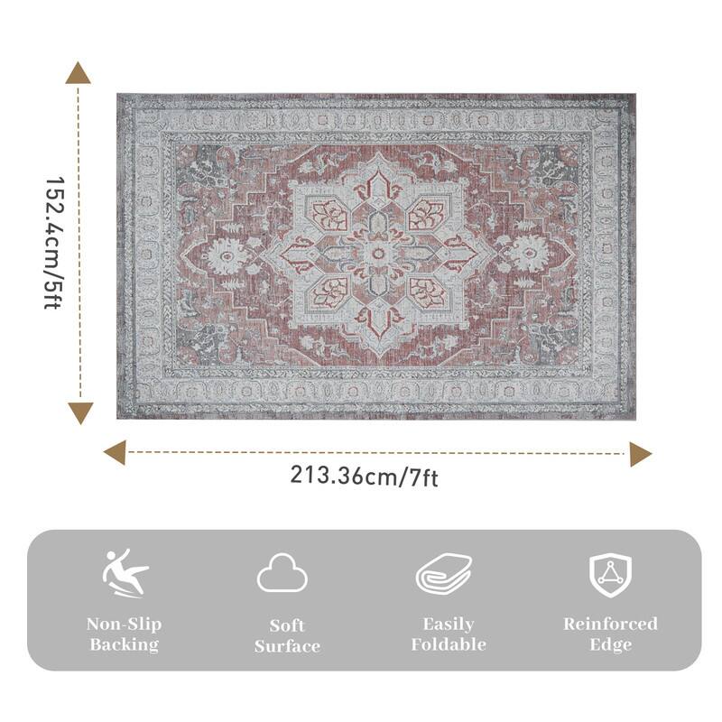 152.4cm/5ft  
213.36cm/7ft  

Non-Slip Backing  
Soft Surface  
Easily Foldable  
Reinforced Edge