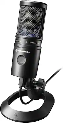Audio-Technica - AT2020USB-X Cardioid Condenser USB Microphone, Black