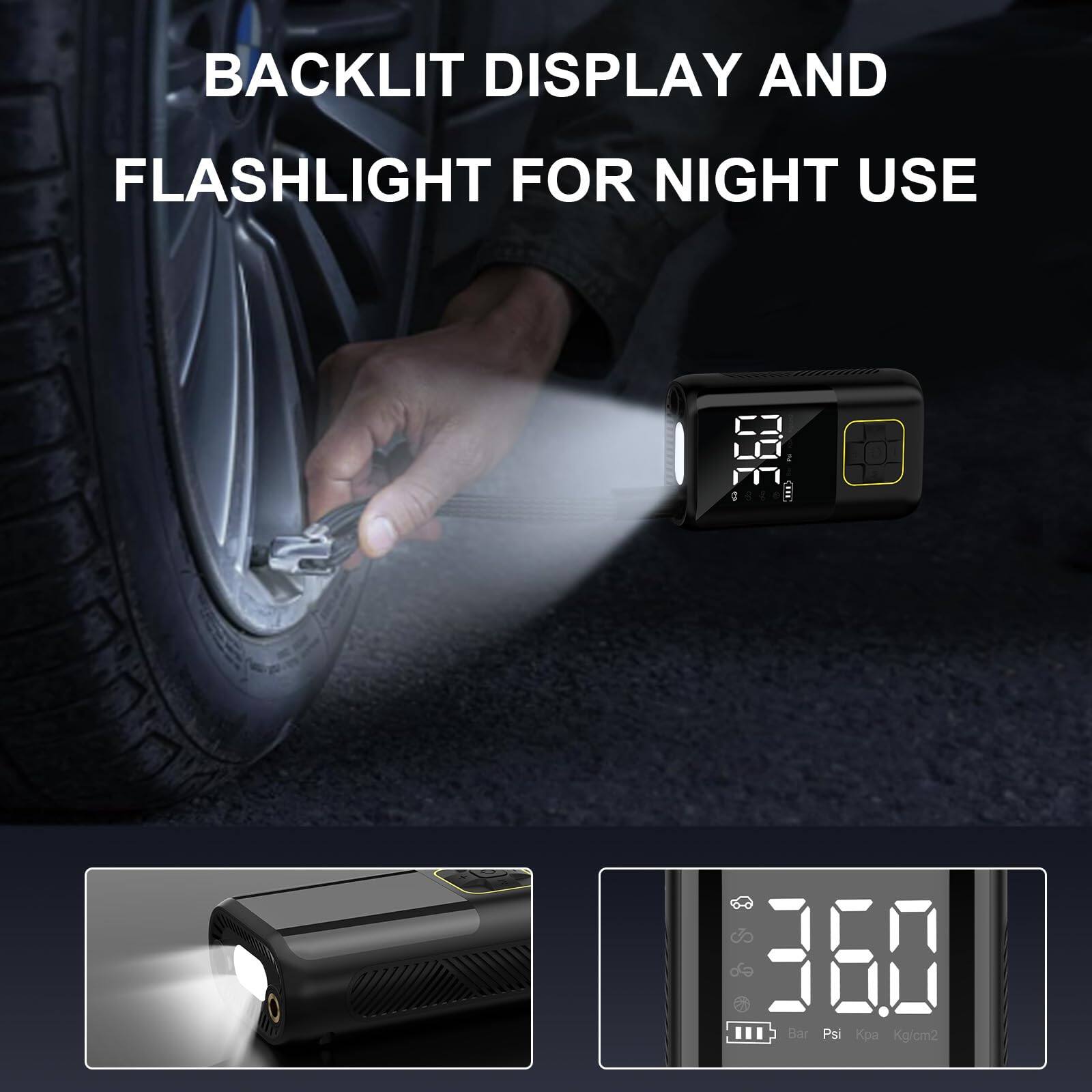 BACKLIT DISPLAY AND FLASHLIGHT FOR NIGHT USE

C 6 M7 CLH 360 Bar Psi Kg/cm2
