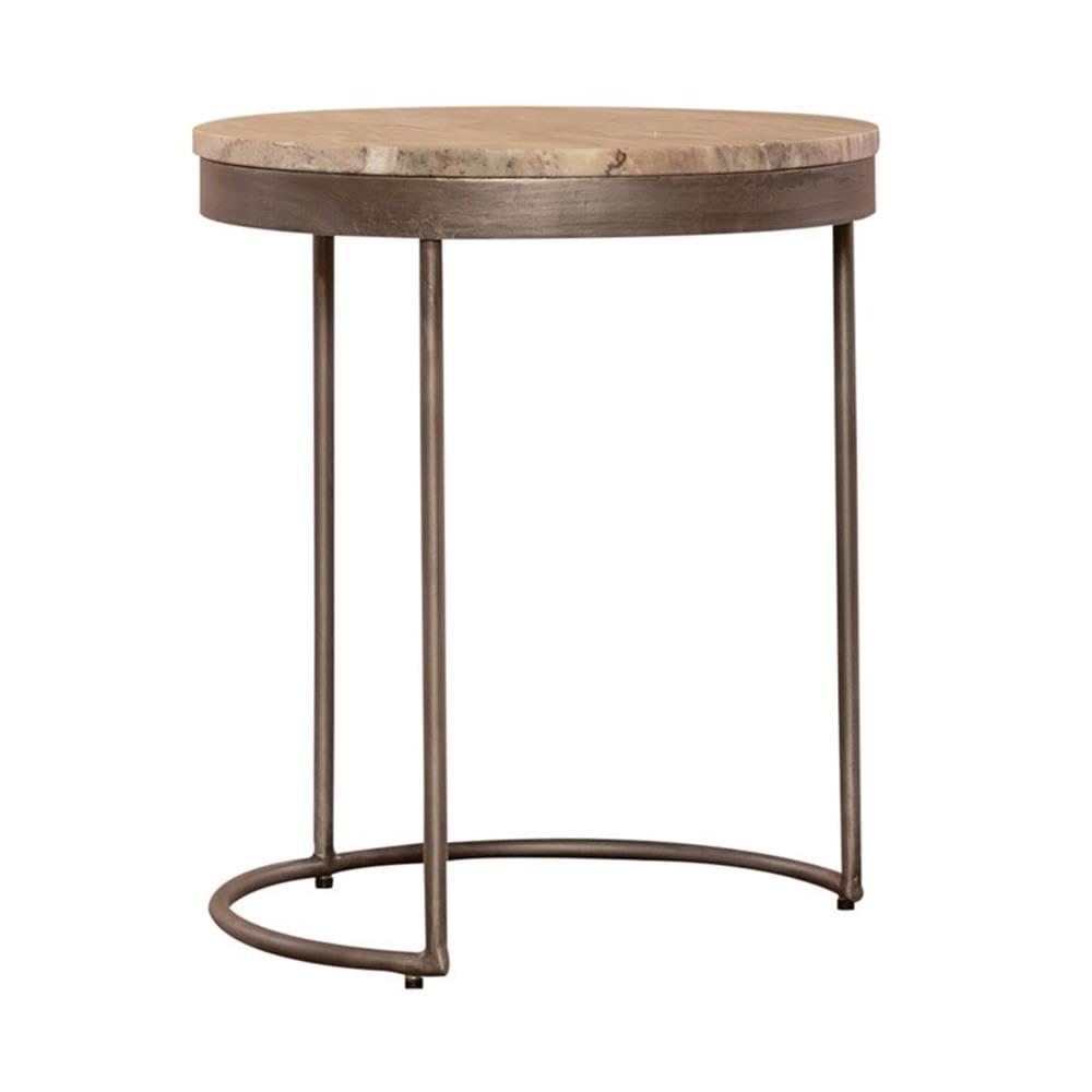 Back. Liberty Furniture Industries - Eclipse Nesting Tables in Graystone Marble Topw/ Pewter Metal - Gray.