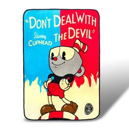 Just Funky - Cuphead Don't Deal with the Devil Lightweight Fleece Blanket | 45 x 60 Inches - Blue