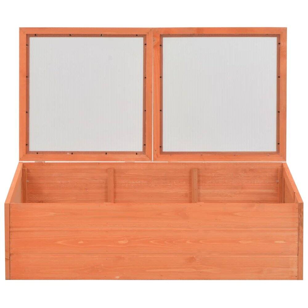 Alt View 1. vidaXL - vidaXL Greenhouse Natural wood Wood and PC board - Brown.