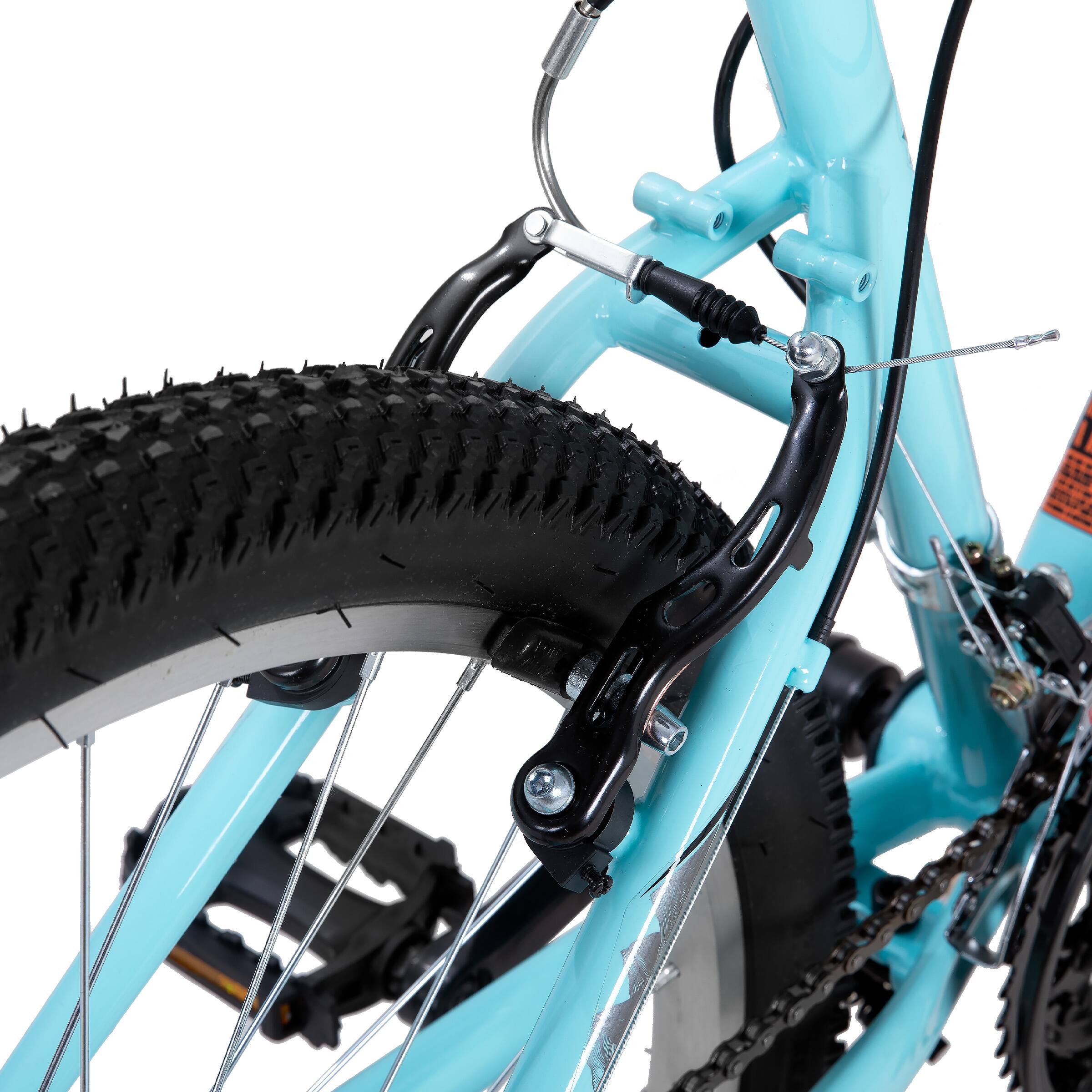 Alt View 7. HILAND - BAMCBASE Lilac 26 inches Mountain Bike for Women, 18-Speed High-Tensile Steel Frame, Suspension Fork, Green - green.