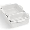 Front. Best Choice Products - Best Choice Products Ceramic Bakeware Set of 3 Casserole, Loaf, and Square Dishes w/ Handles - Vanilla Buttercream - Vanilla Buttercream.