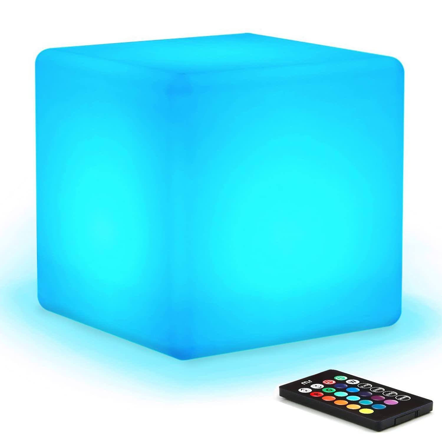 PO3TICJUNKI3 16 inch Rechargeable Led Cube Chair Light 16 Rgb Colors ...