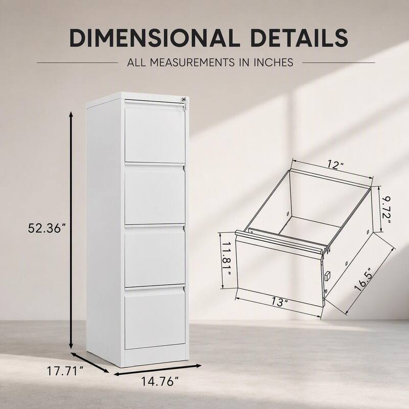 DIMENSIONAL DETAILS  
ALL MEASUREMENTS IN INCHES

52.36"  
11.81"  
13"  
12" 9.72" 16.5"  
17.71"  
14.76"