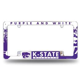 Rico Industries - Kansas State K-State Wildcats Chrome Metal License Plate Frame with Bold Full Frame Design - Multi