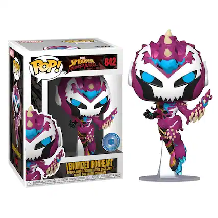 Sure, here is the corrected and grouped text from the image:
---
**Top Left Corner:**
- e24
- rmadd AR IAVD
**Main Text:**
- SPIDER-MAN
- 842
- POP!
- VENOMIZED IRONHEART
- BOBBLE-HEAD CON CABEZA OSCILANTE
- FIGURINE À TÊTE OSCILLANTE
- FIGURA CON CABEZA OSCILANTE
**Bottom Left Corner:**
- VENOMIZED IRONHEART
- BOBBLE-HEAD CON CABEZA OSCILANTE
- FIGURINE À TÊTE OSCILLANTE
- FIGURA CON CABEZA OSCILANTE
**Bottom Right Corner:**
- LIMITED EDITION
- (ロゴ) ポップマーケット
**Additional Text:**
- MPMUNVENOM
- IOHIID
- FEILUA
- AIGURINE
- TETE BOBBLE-HEAD
- ACURA TENCA
- EL SI DE SUTEA
- AD NVER
- M
- n D00G
- TENTICO
- DIEDS
- A