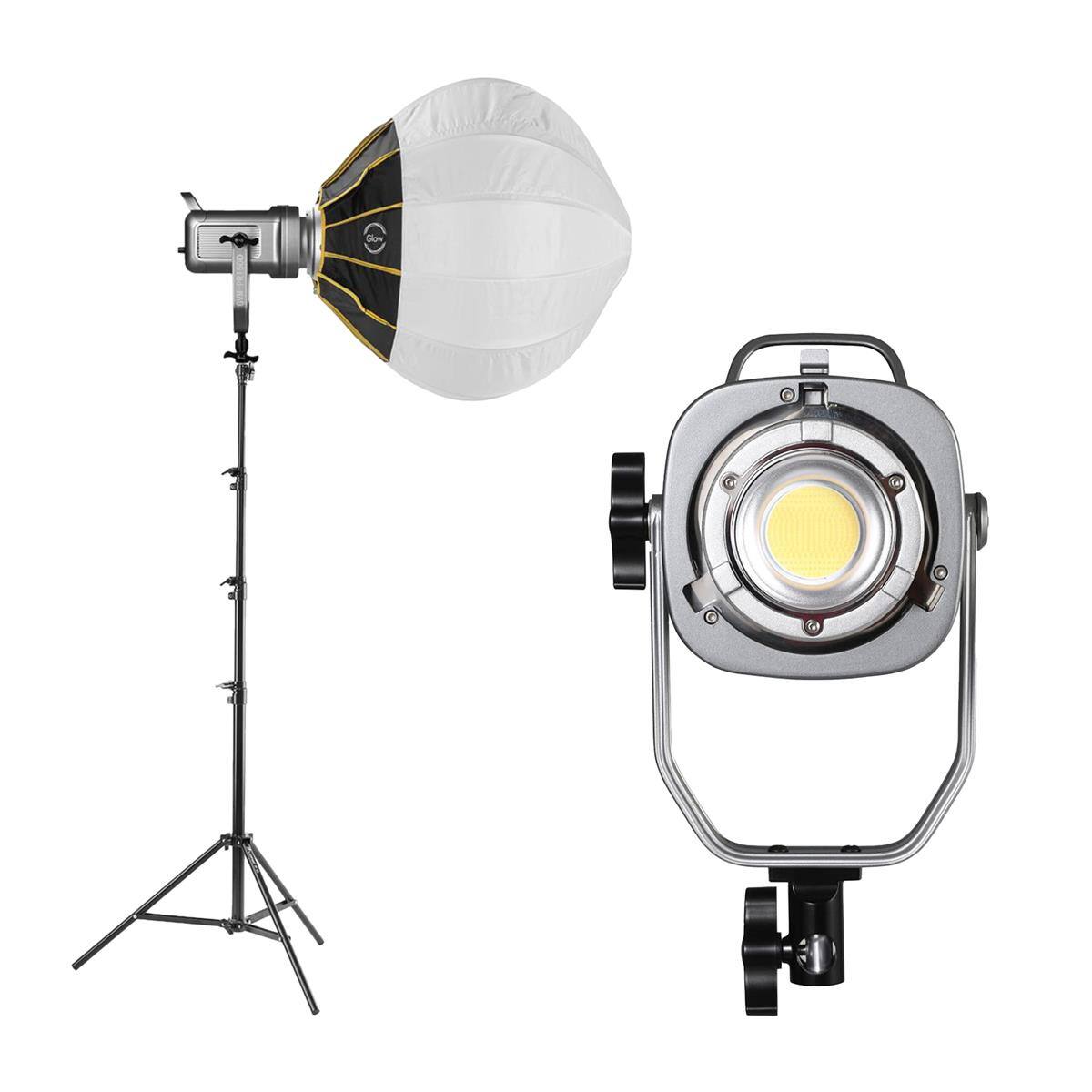 Alt View 8. GVM - GVM PR150D 150W Bi-Color LED Video Light, Bundle with Glow 20" Quick Ball Lantern Softbox and Flashpoint 9.5' Pro.