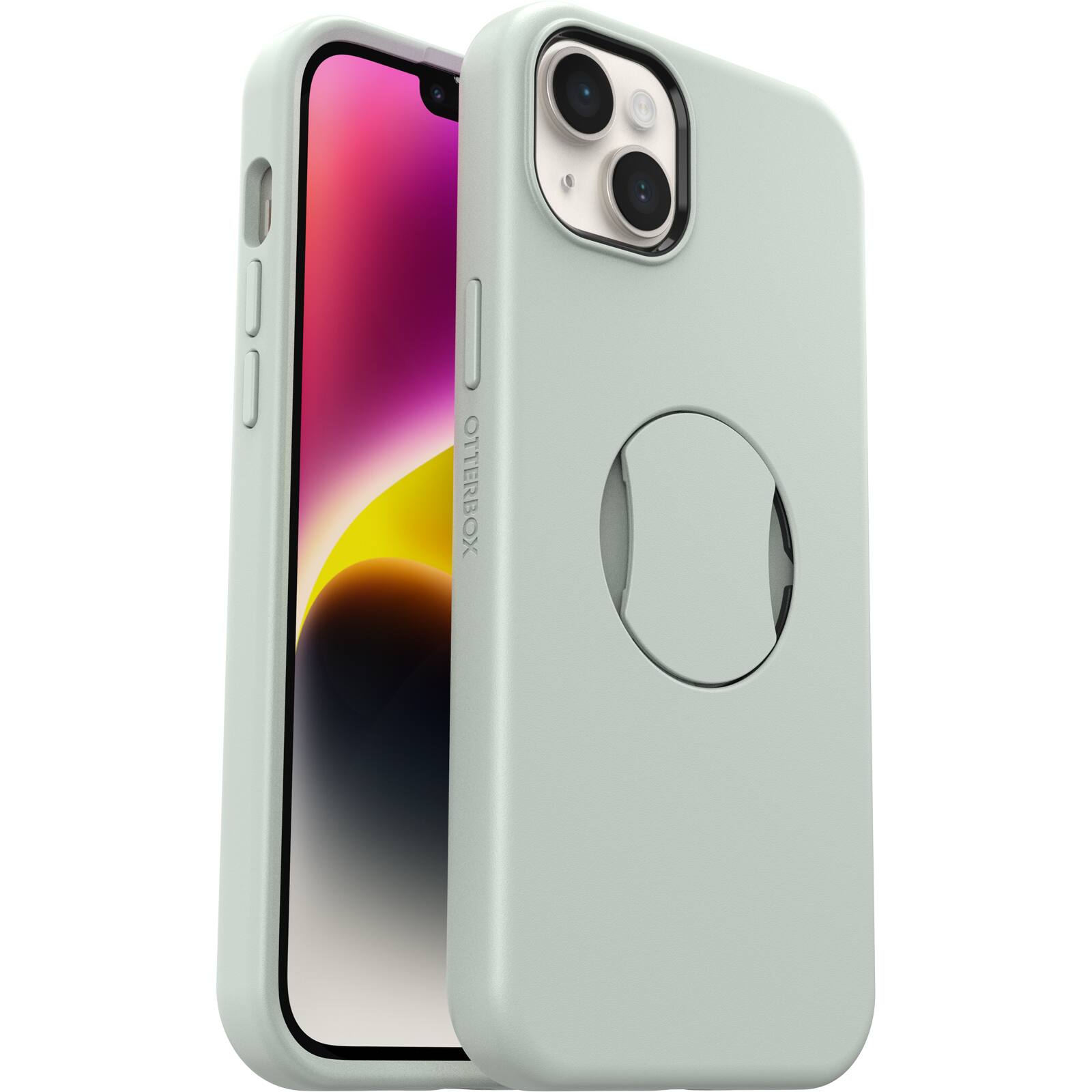 Alt View 2. OtterBox - OtterGrip Symmetry Series Hard Shell for Apple iPhone 14 Plus - Chill Out.