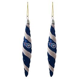 The Memory Company - Tennessee Titans Two-Pack Swirl Blown Glass Ornament Set - Multicolor