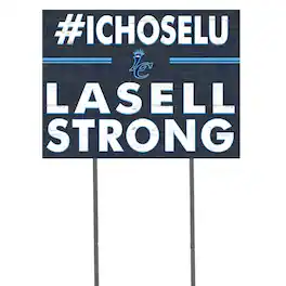 Jardine - Lasell Lasers 18'' x 24'' I Chose Lawn Sign - Navy