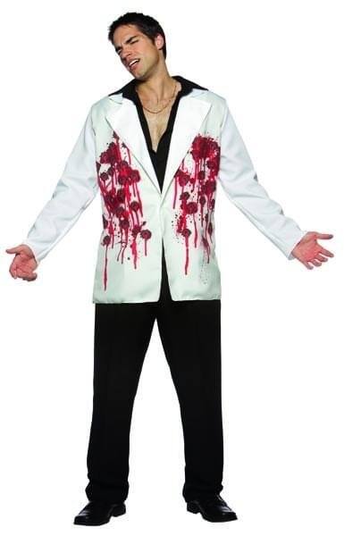 Rasta Imposta - Mens Bloody Bullets Halloween Scary Jacket Blazer Adult Standard - White price history on PriceWatchPro