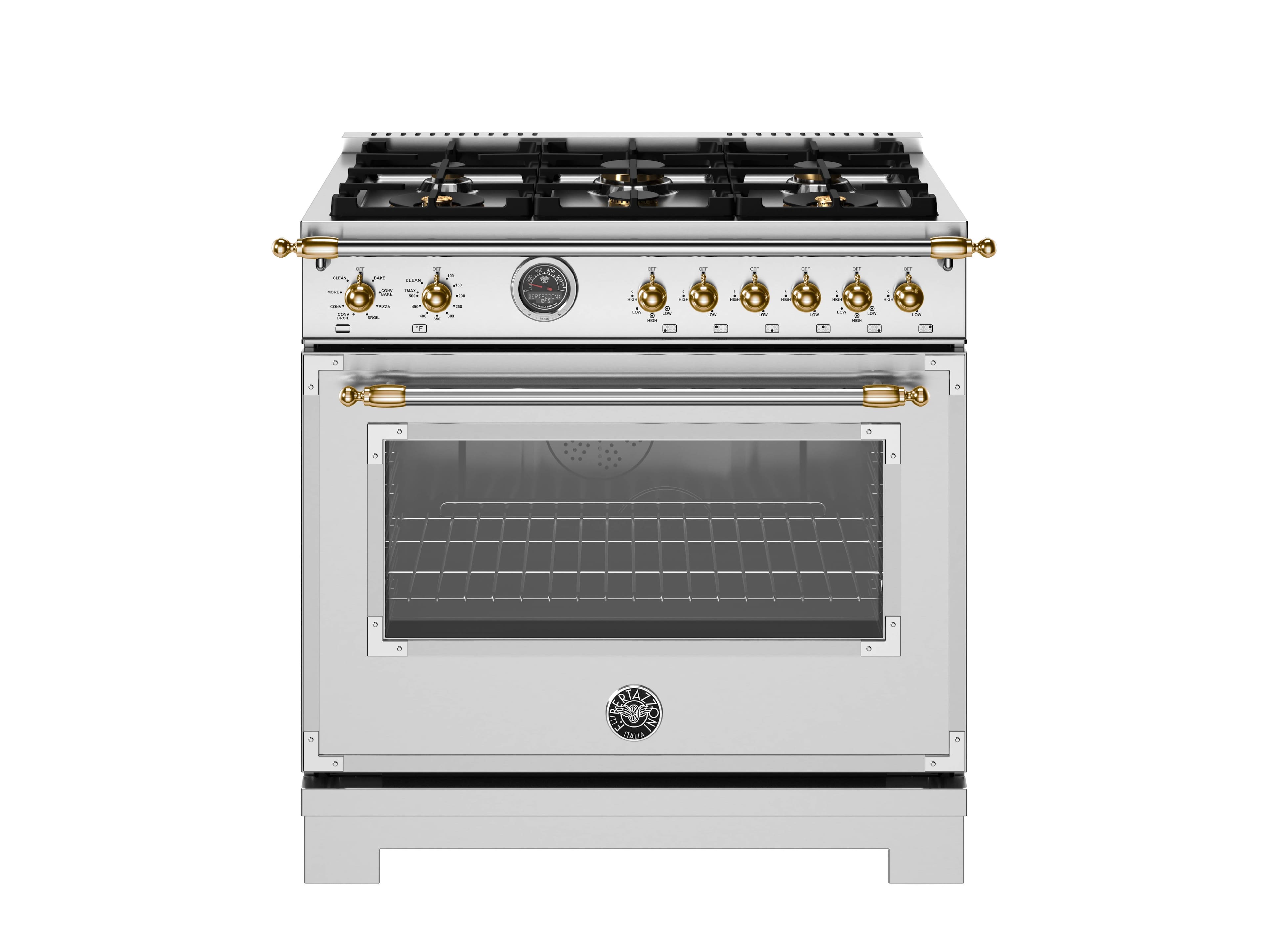 "Bertazzoni - 36"" Heritage Series Dual Fuel Range - Stainless Steel/Gold - Stainless Steel" price history on PriceWatchPro
