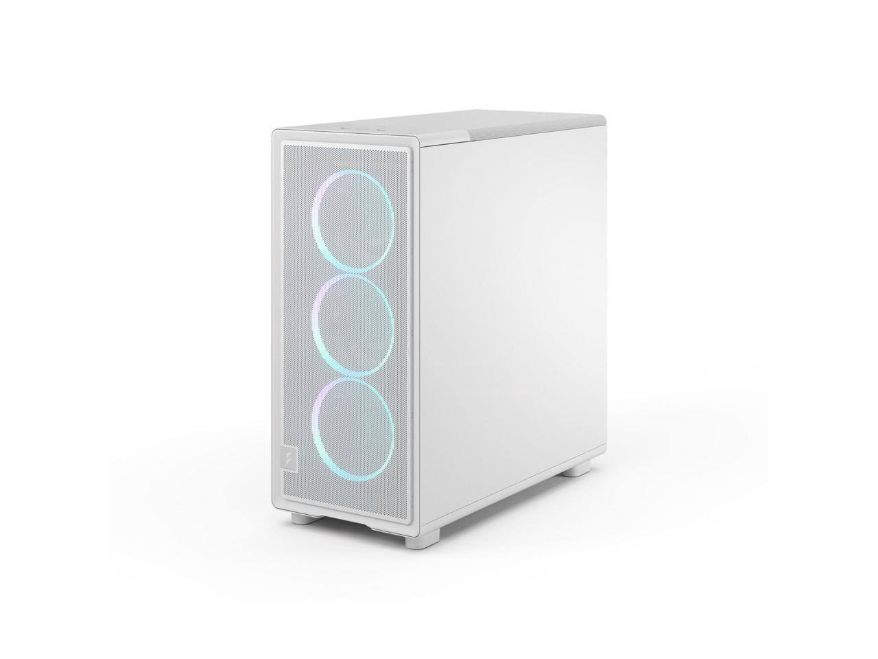 Alt View 10. Fractal Design - Fractal Design Epoch XL White RGB - Tempered Glass, Mesh Front, 3 RGB Fans, Spacious ATX/mATX/ITX Case - White.