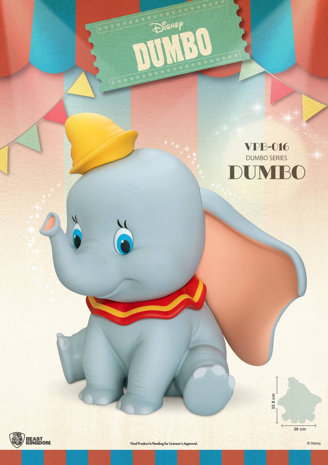 Disney DUMBO VPB-016 DUMBO SERIES DUMBO cm 33.9 36 am BEAST KINGDOM. Final Product is Pending for Licensor Approval. Disney
