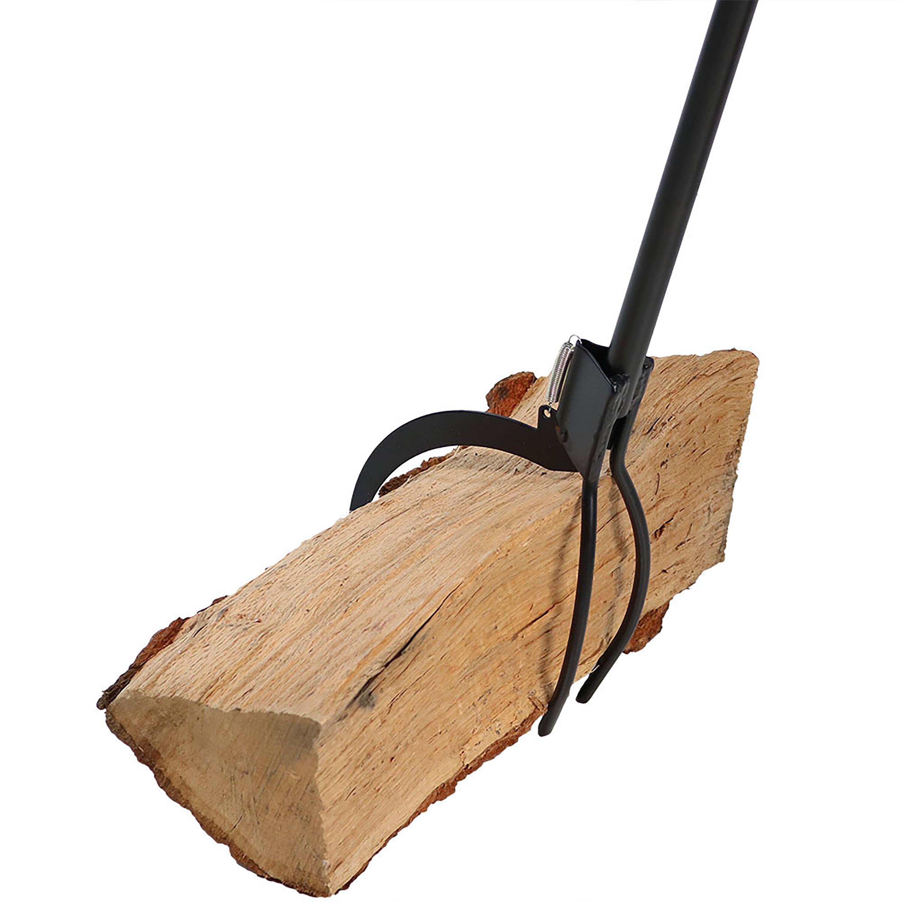 Alt View 9. Sunnydaze - 36 in Steel Spring-Loaded Firewood Log Grabber Claw 12pk - Black.