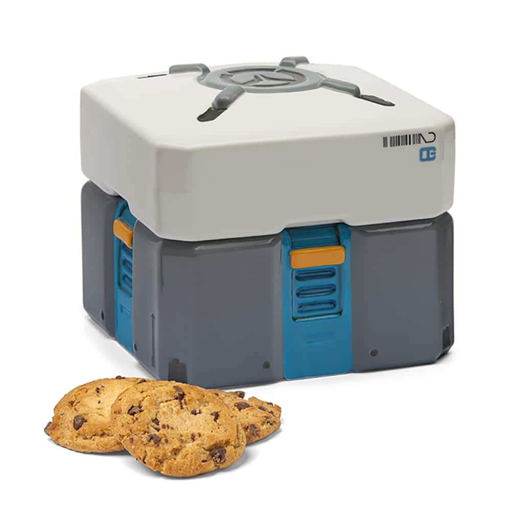 "Toynk - Overwatch 5 1/2"" x 6 3/4"" Loot Box Ceramic Cookie Jar - Gray" price history on PriceWatchPro